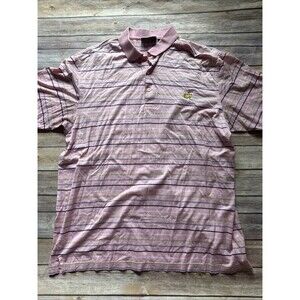 Masters Polo Shirt Mens XL Pink Stripe Augusta National Amen Corner Golf Club